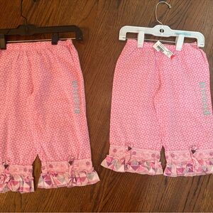 Naartjie Pink Girl's Pants with Ruffle Trim